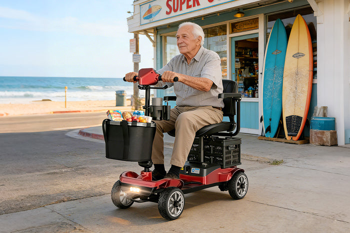 SUGOGO scooter folded near a car trunk